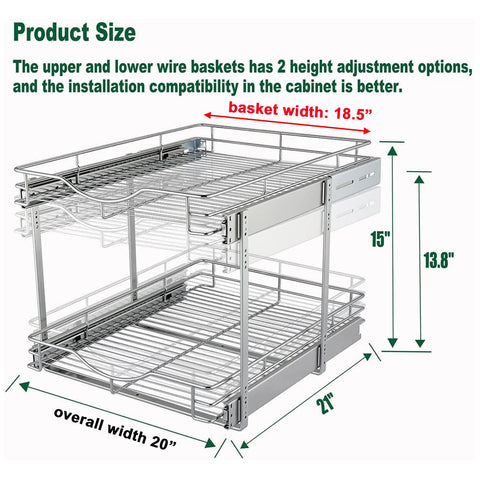 DINDON upper and lower baskets are height-adjustable.