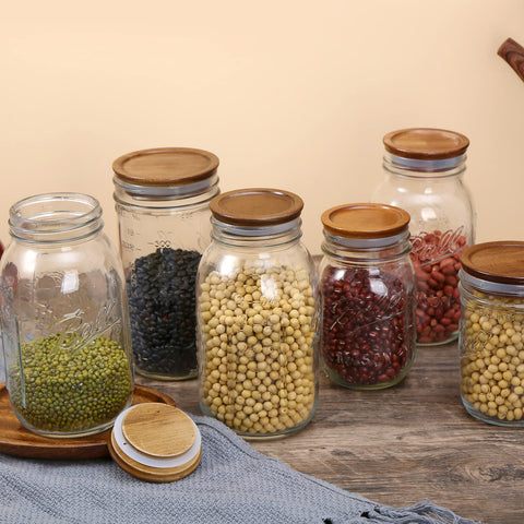 DingCo airtight wooden lid keeps jars organized daily
