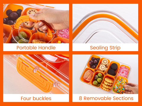 Dingerjar clear lid with four latches seals freshness and prevents spills