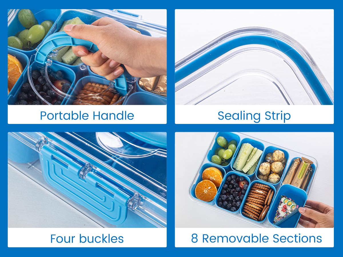 Dingerjar Snackle Box charcuterie-ready tray enhances entertaining visuals.