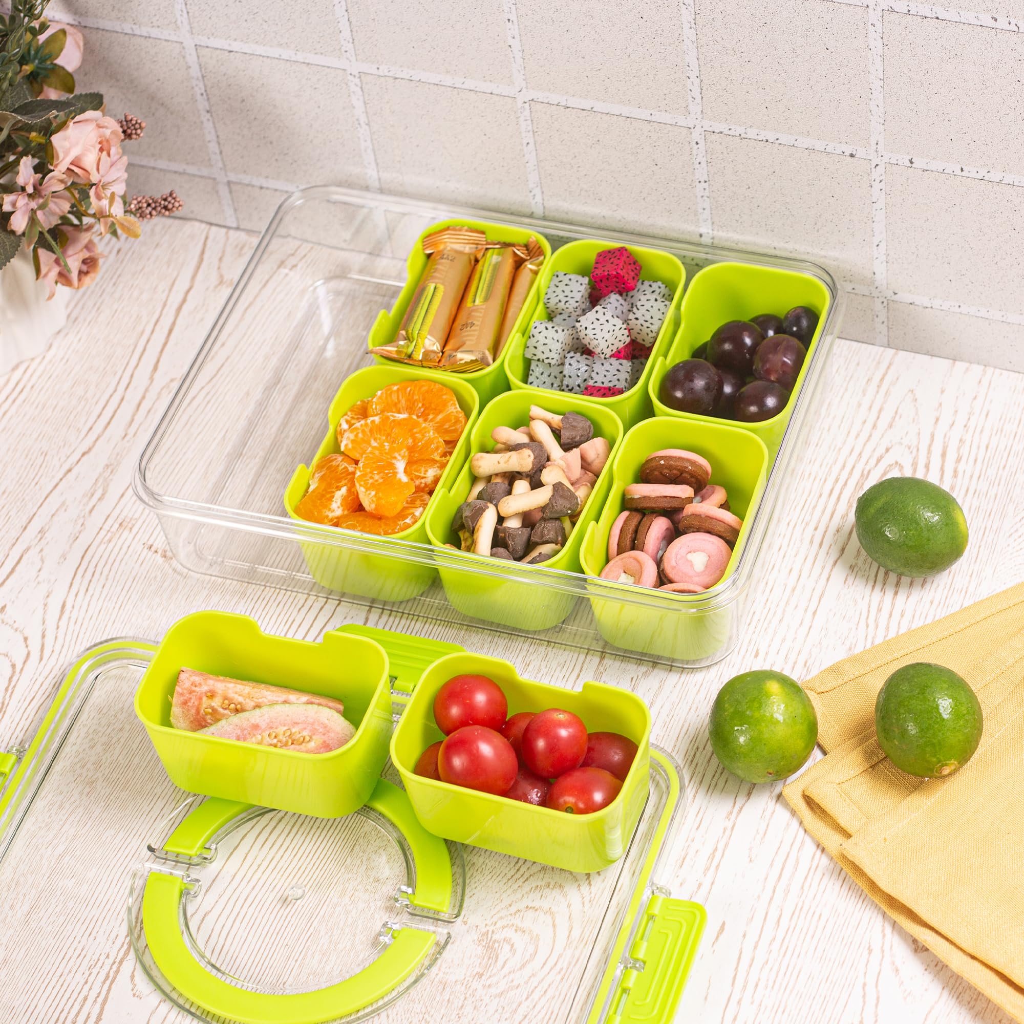 Dingerjar Snackle Box portable snack container ideal for on-the-go snacking.