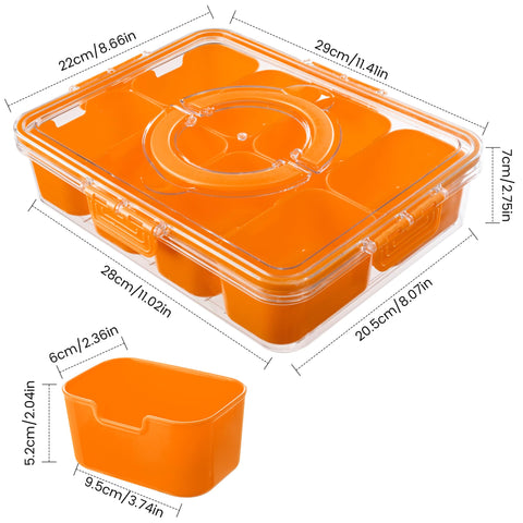 Dingerjar Snackle Box portable snack container keeps items organized on the go