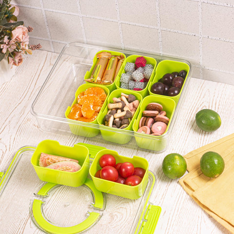 Dingerjar Snackle Box portable snack container ideal for on-the-go snacking.