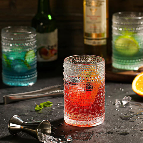 Dingerjar vintage-style bar glasses perfect for cocktails and beer