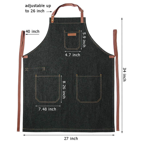 DingSay Trendy machine washable apron cleans up after busy shifts