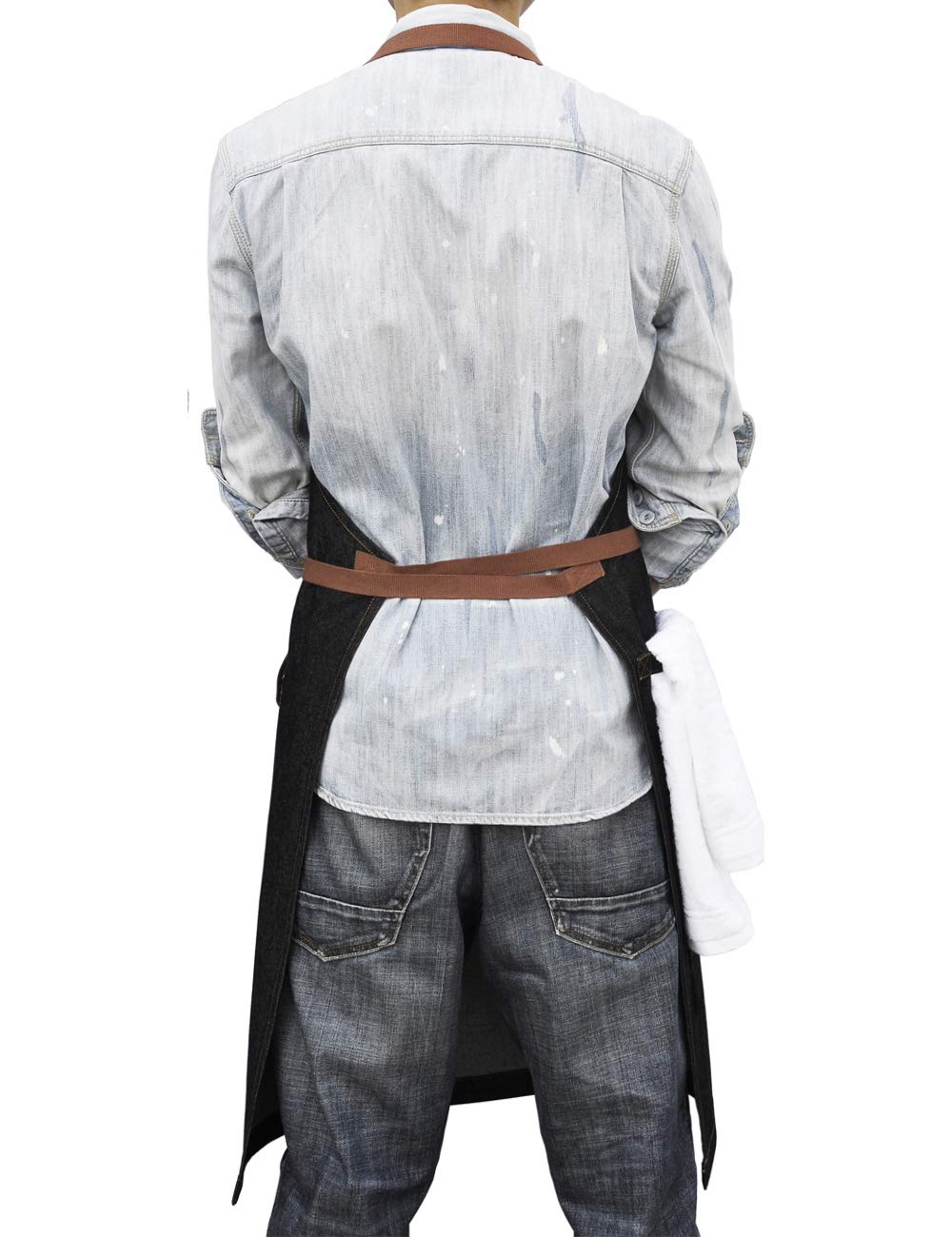 DingSay Trendy apron shows towel loop on the right for handy wiping