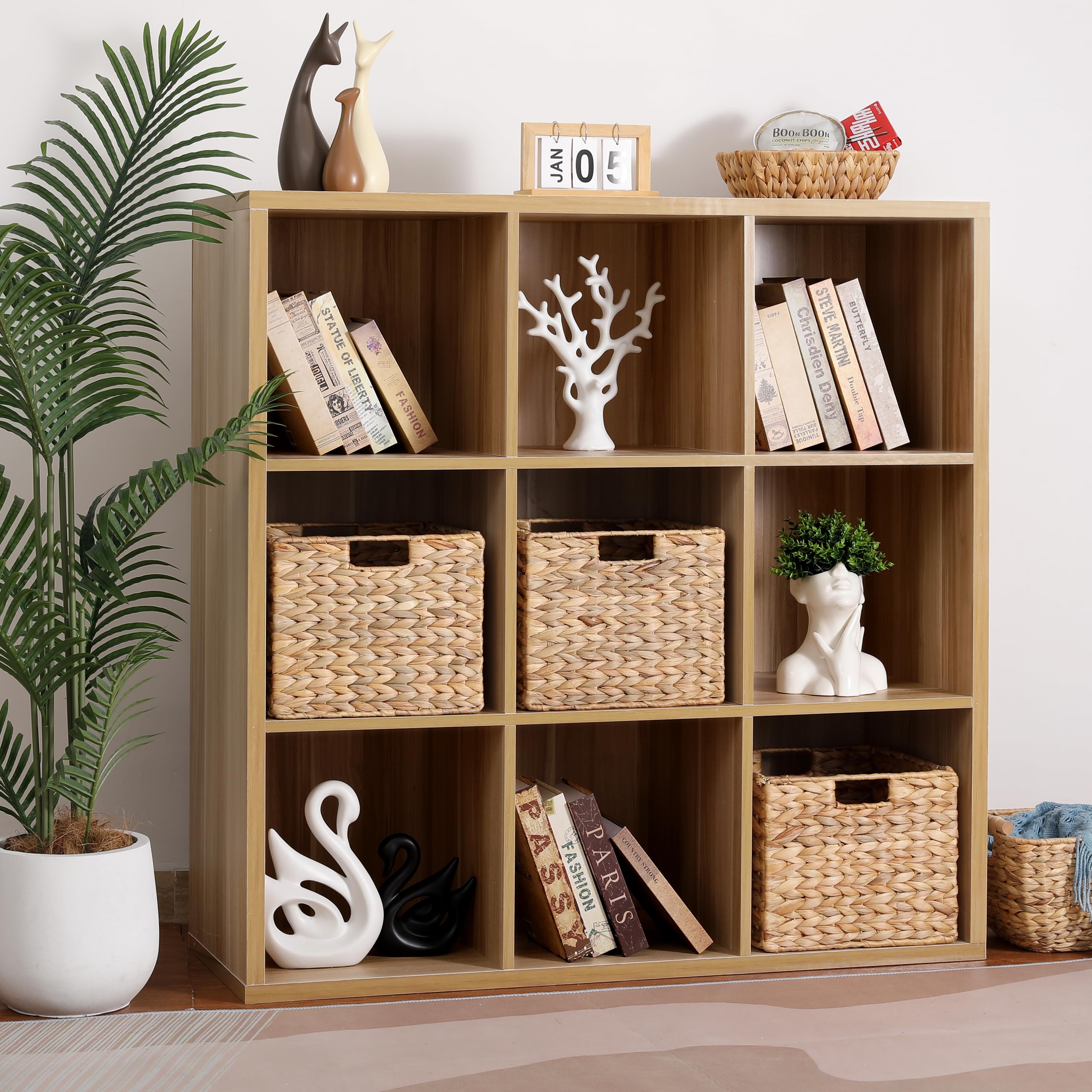 DINGTAI foldable wicker bin set of 3 adds versatile storage.