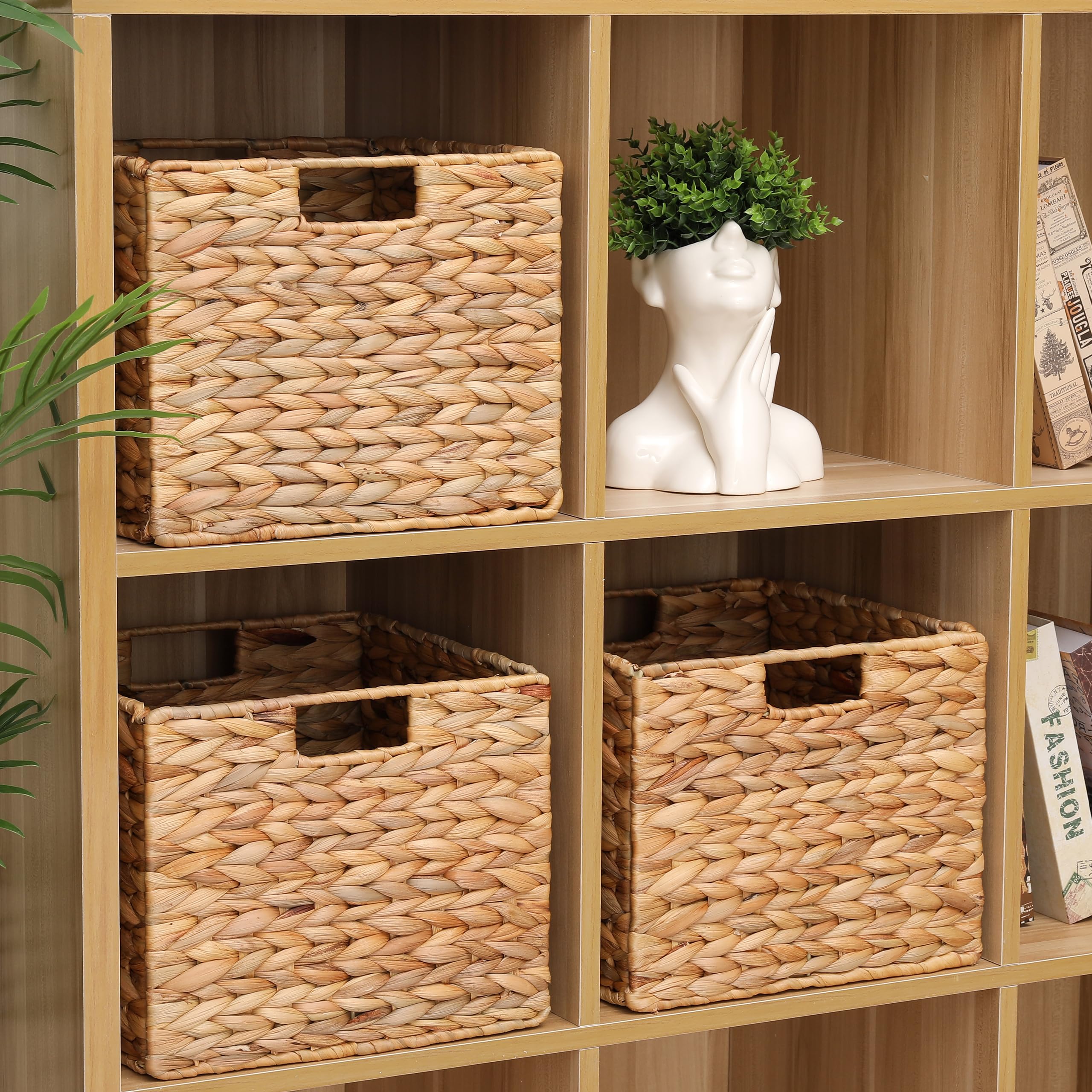 DINGTAI folding cube baskets capture space-saving organization.