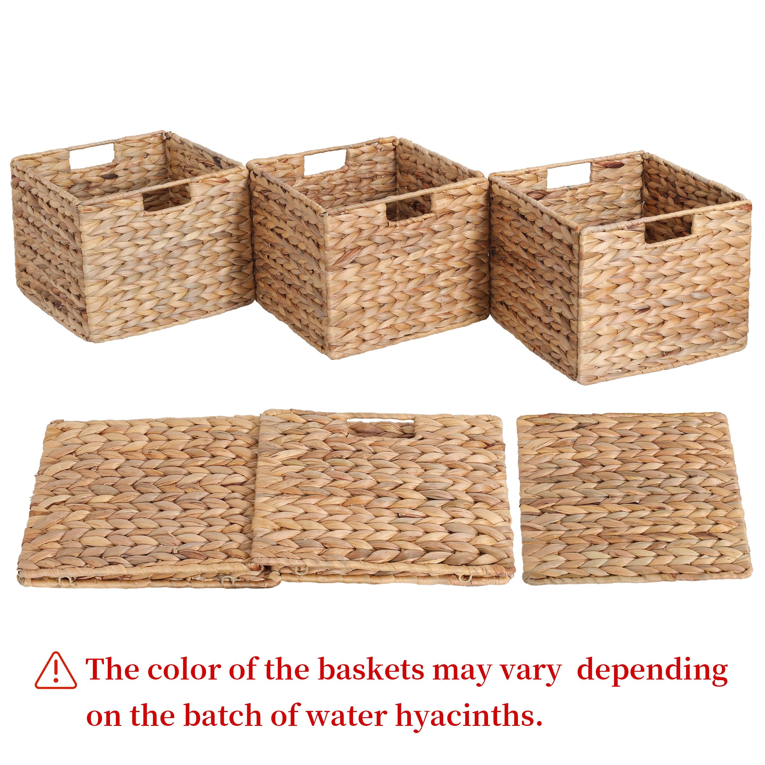 DINGTAI rustic storage bins on shelf evoke natural decor.