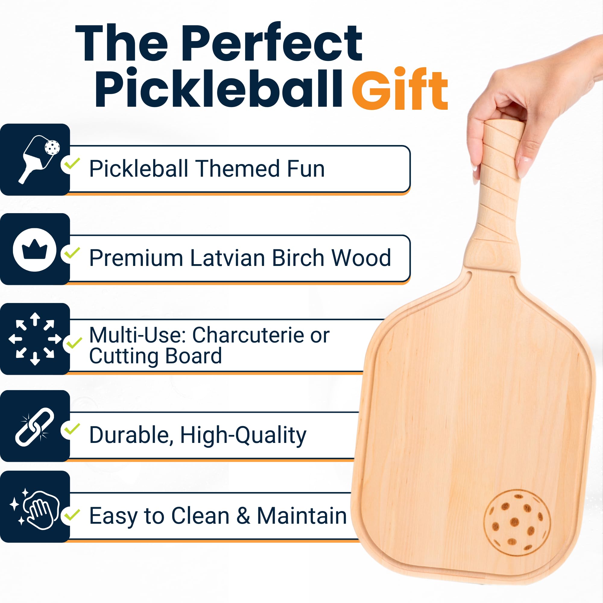 DinkCraft 17x8.5-inch board offers ample space for cheeses and fruits