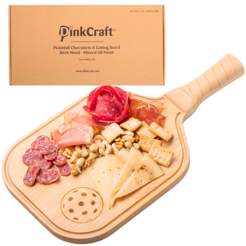 DinkCraft pickleball-charcuterie board top view for stylish serving