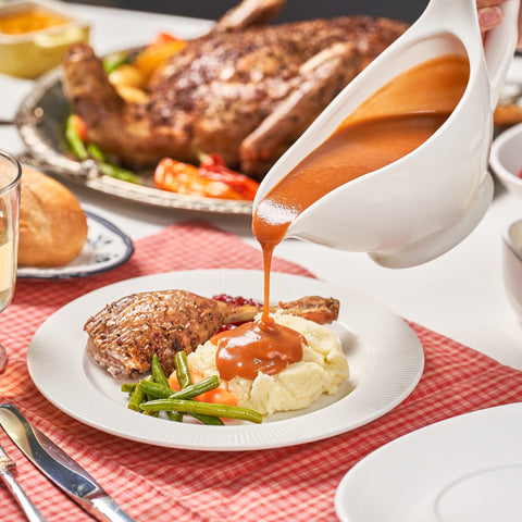 Dinnerlit porcelain is microwave-safe and dishwasher-safe for easy cleanup.