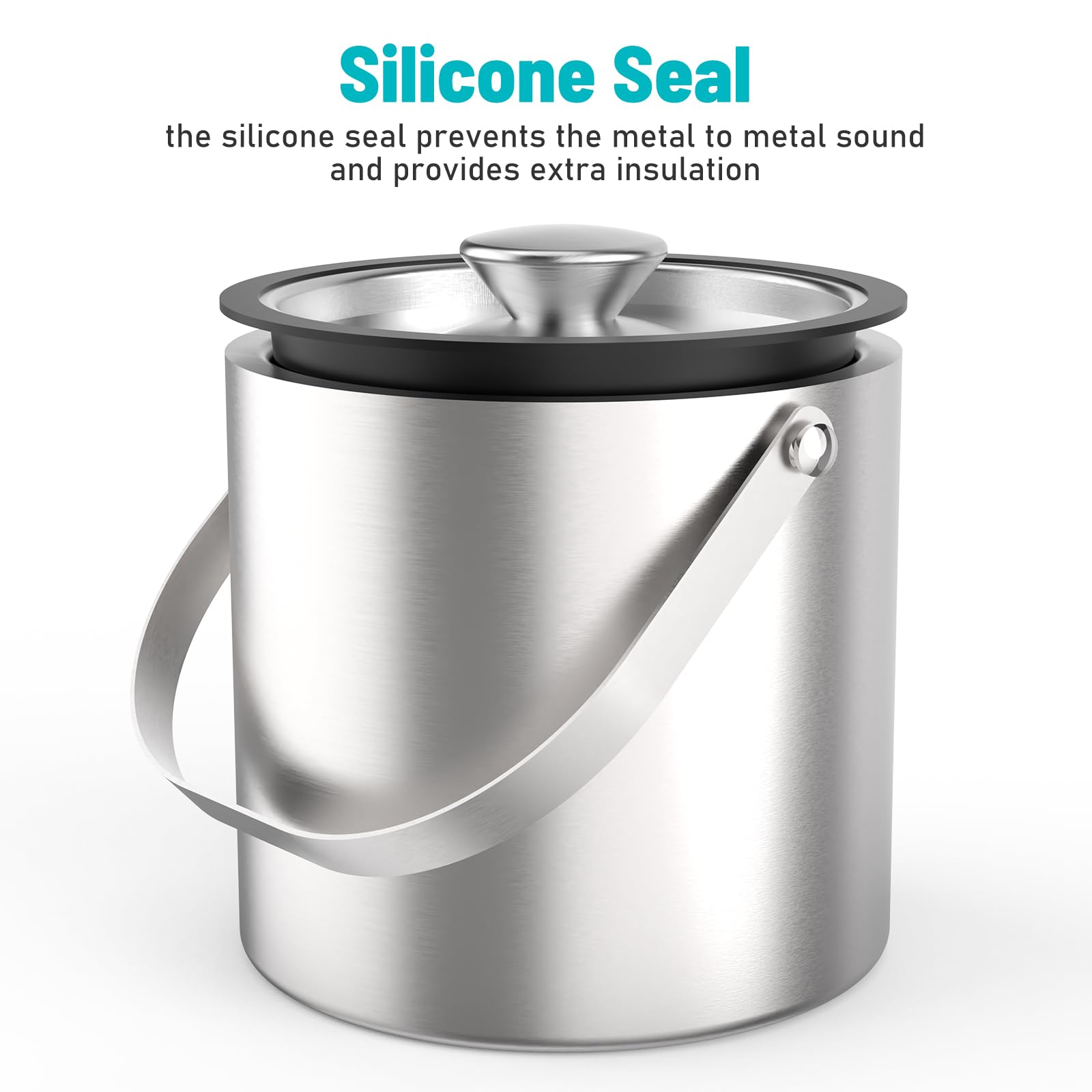 DINOTIME double-wall insulation minimizes condensation and keeps ice cold longer.