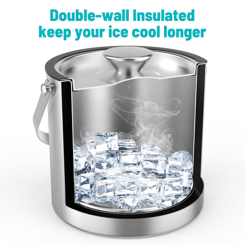 DINOTIME ice bucket lid keeps ice secure during outdoor gatherings.