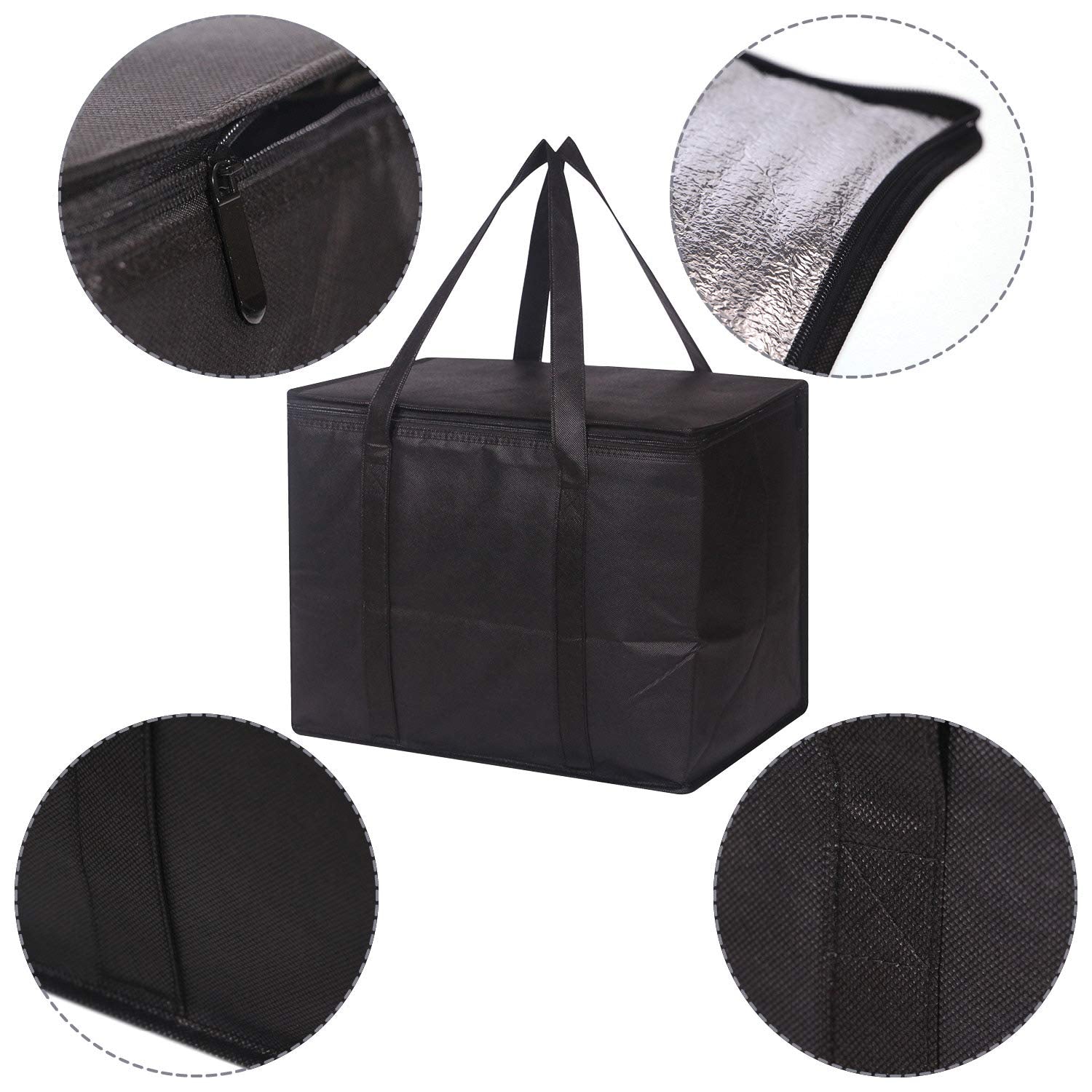 DIOMMELL insulated tote keeps hot meals warm during delivery