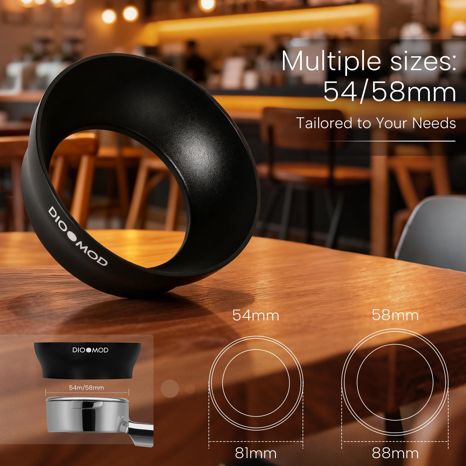 Dioomod bottomless handle compatibility ensures secure fit with 54mm parts