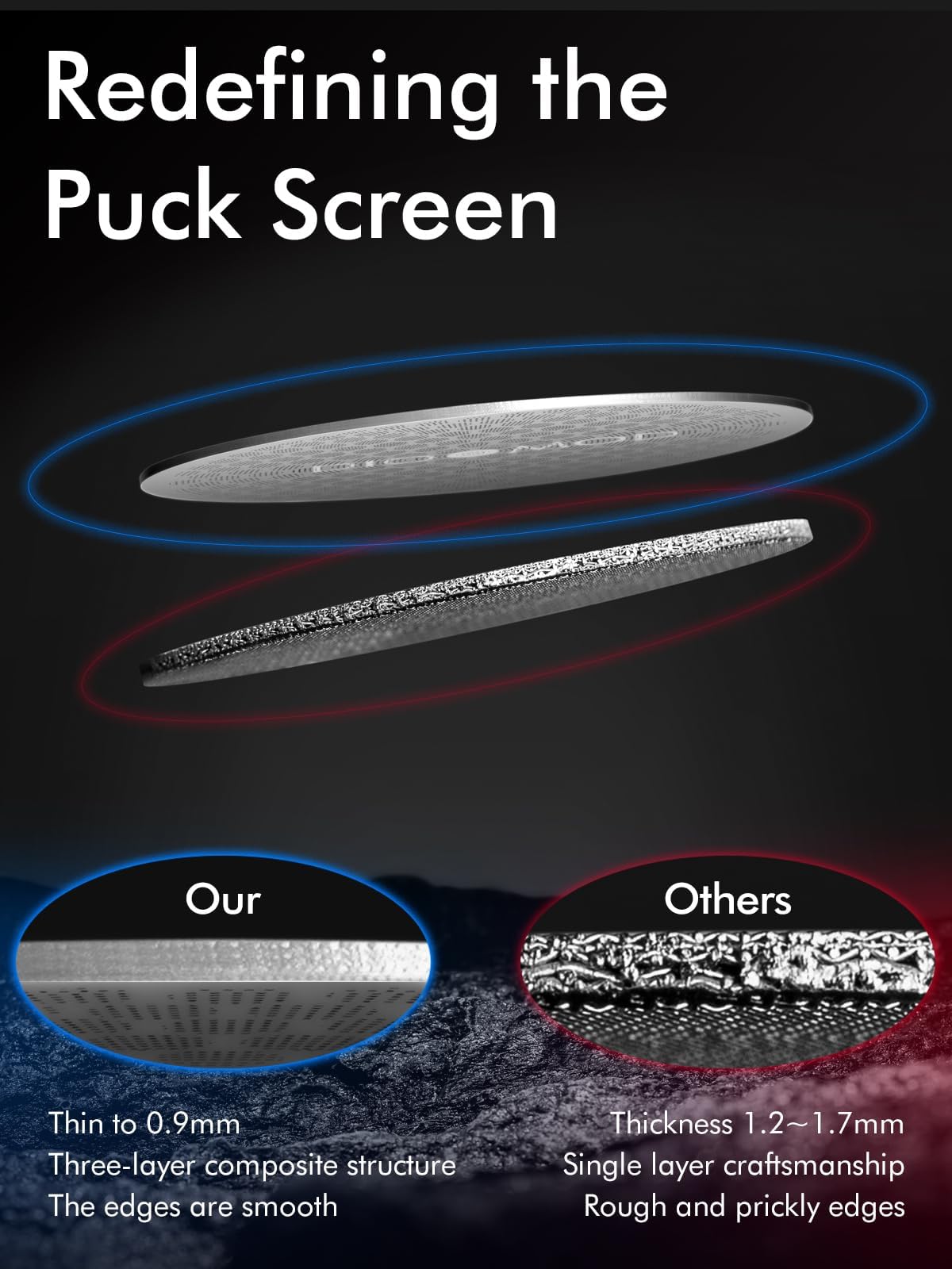Dioomod 53.3mm puck screen stainless steel durability resists wear and corrosion
