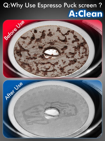 Dioomod puck screen fits 54mm portafilters, designed for consistent espresso extraction