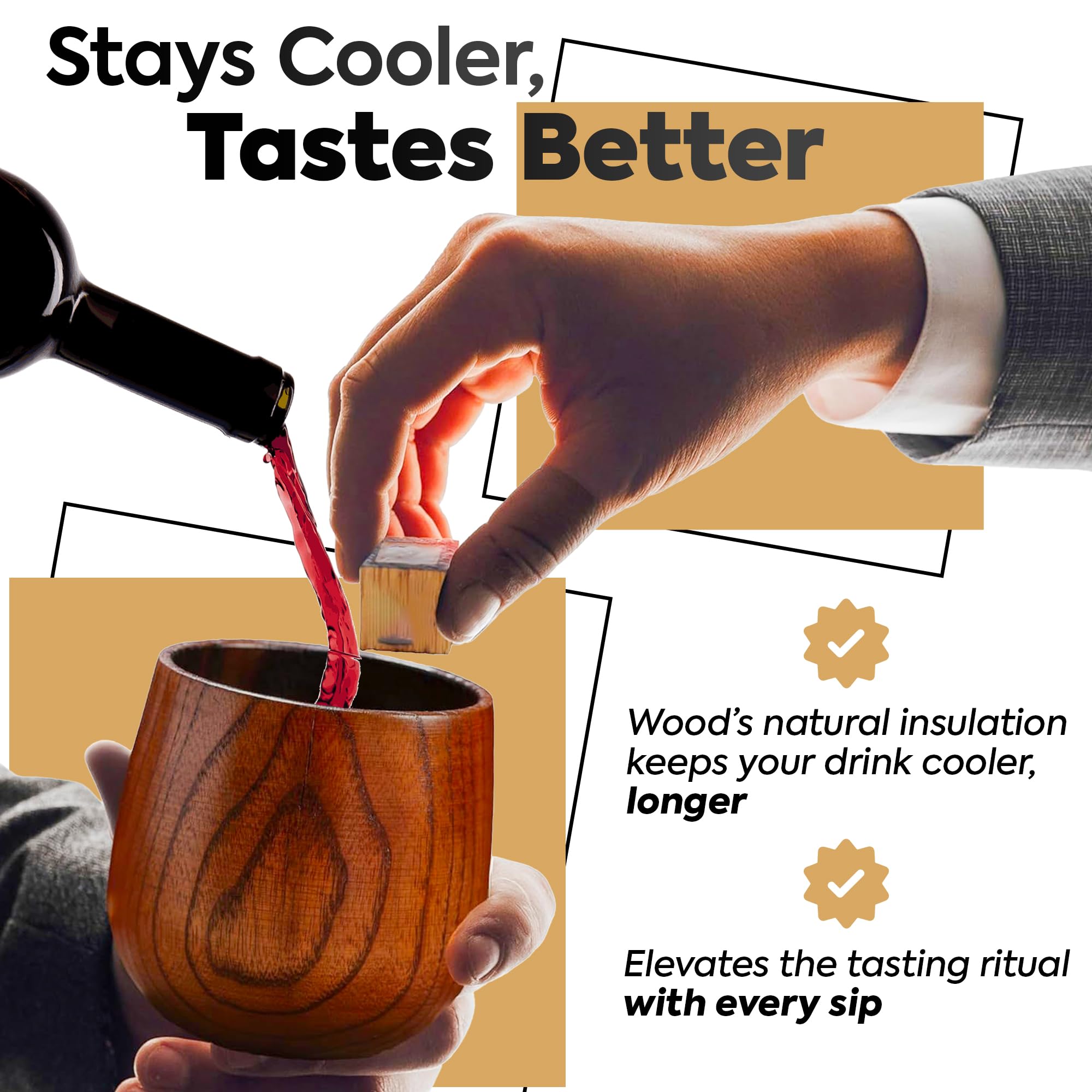 Diosdio charred wood bourbon glass beeswax finish detail indicates durable, smooth surface