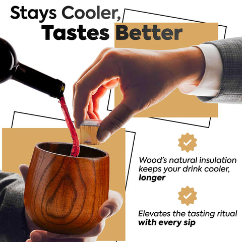 Diosdio charred wood bourbon glass beeswax finish detail indicates durable, smooth surface