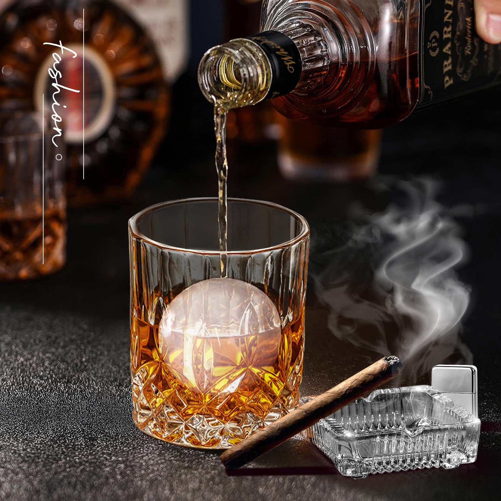 DIOXADOP bourbon glasses ideal for bourbon or cocktails.