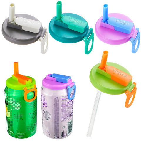 DIPESI 4-pack color lids with straw guard against outdoor spills.