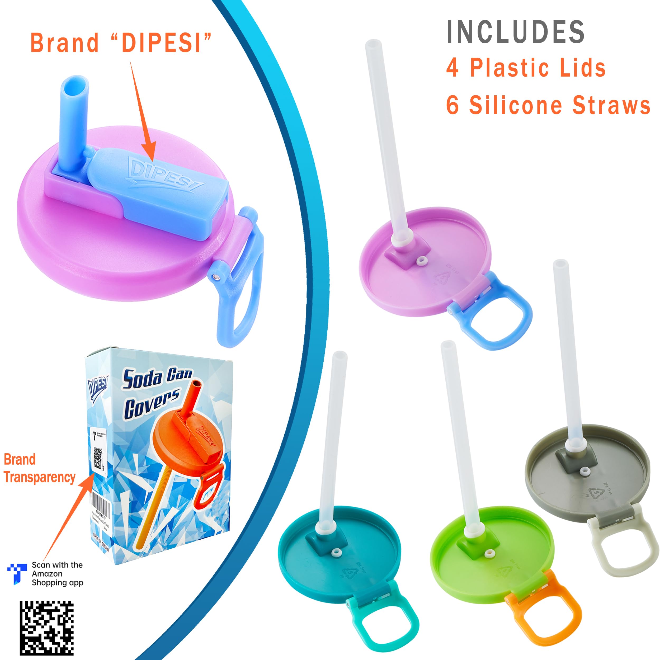 DIPESI BPA-free reusable can covers offer easy dishwasher-safe cleanup.
