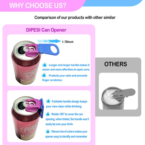 DIPESI can lids rotating lid shown, protects contents from dust and spills.
