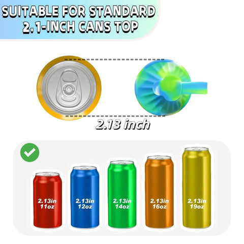 DIPESI silicone soda can lid close-up highlighting BPA-free material and secure seal.