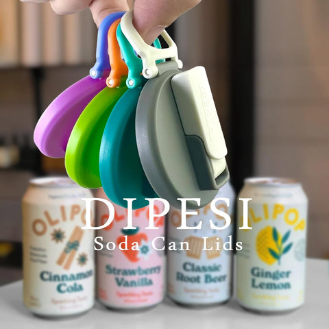 DIPESI close-up seal on a can demonstrates airtight fit for freshness.