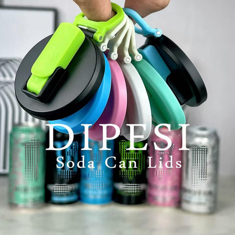 DIPESI reusable silicone straws pair with lids for eco-friendly sipping.