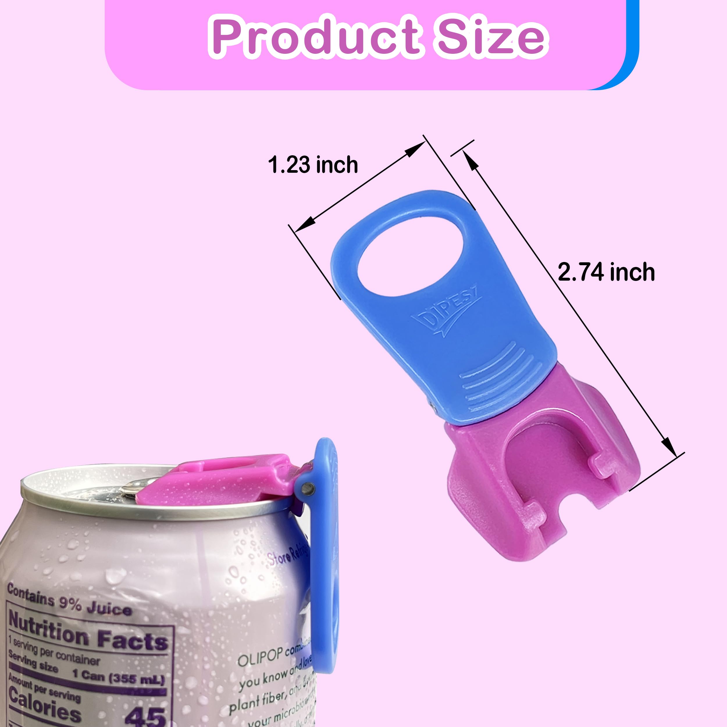 DIPESI soda can opener folded for compact storage, ideal for travel.