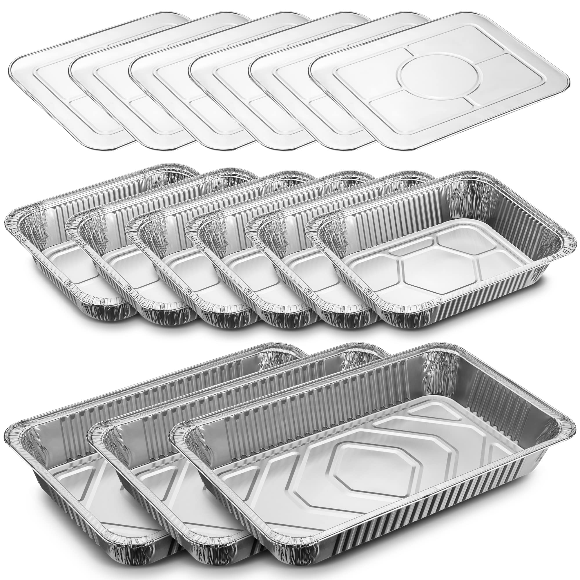 Diplastible 6 half-size pans ideal for versatile serving options.