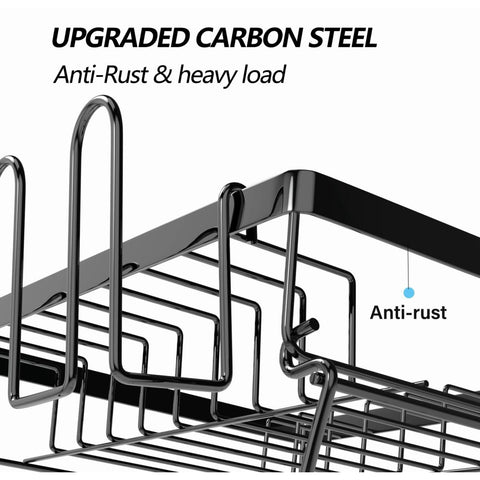 Dish-drying-rack detachable design simplifies cleaning and storage.