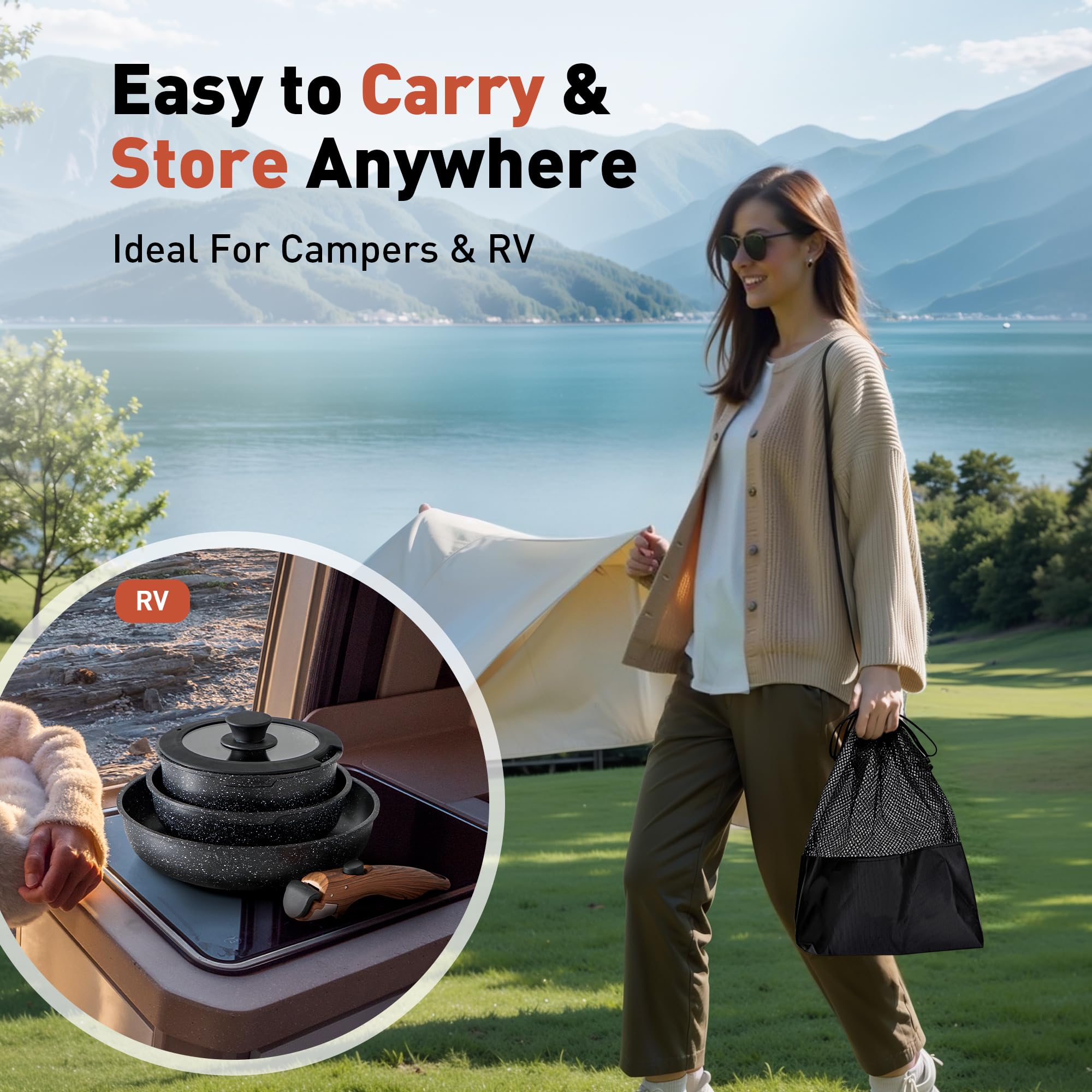 DishDelight removable handle with secure fit during transitions