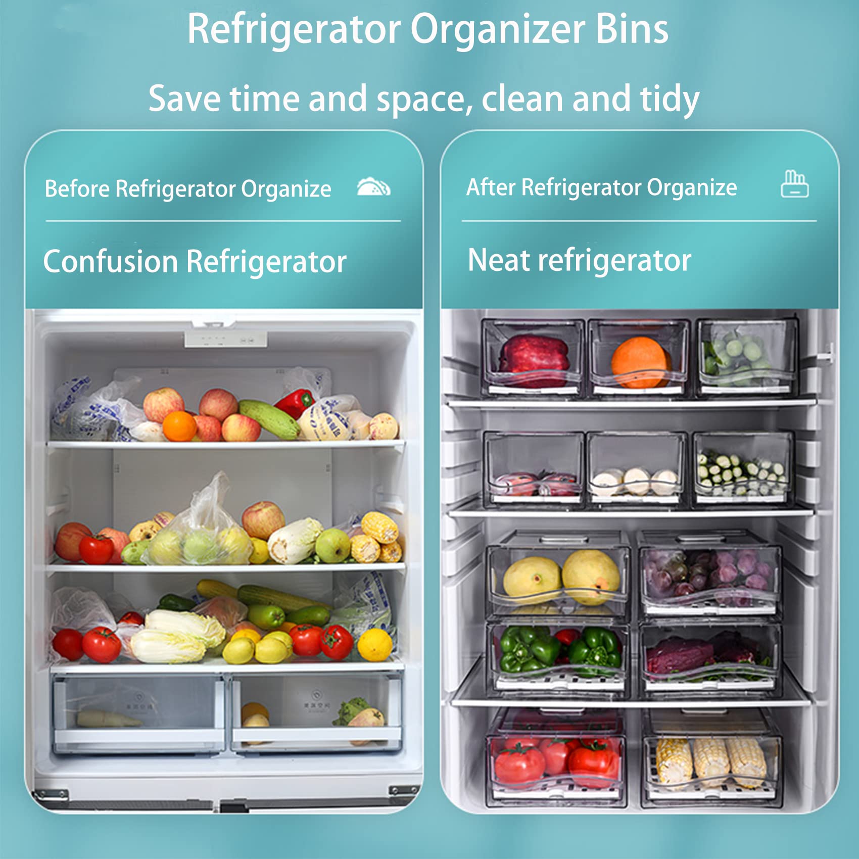 Diskary bottom drainage holes prevent soggy produce and keep shelves cleaner