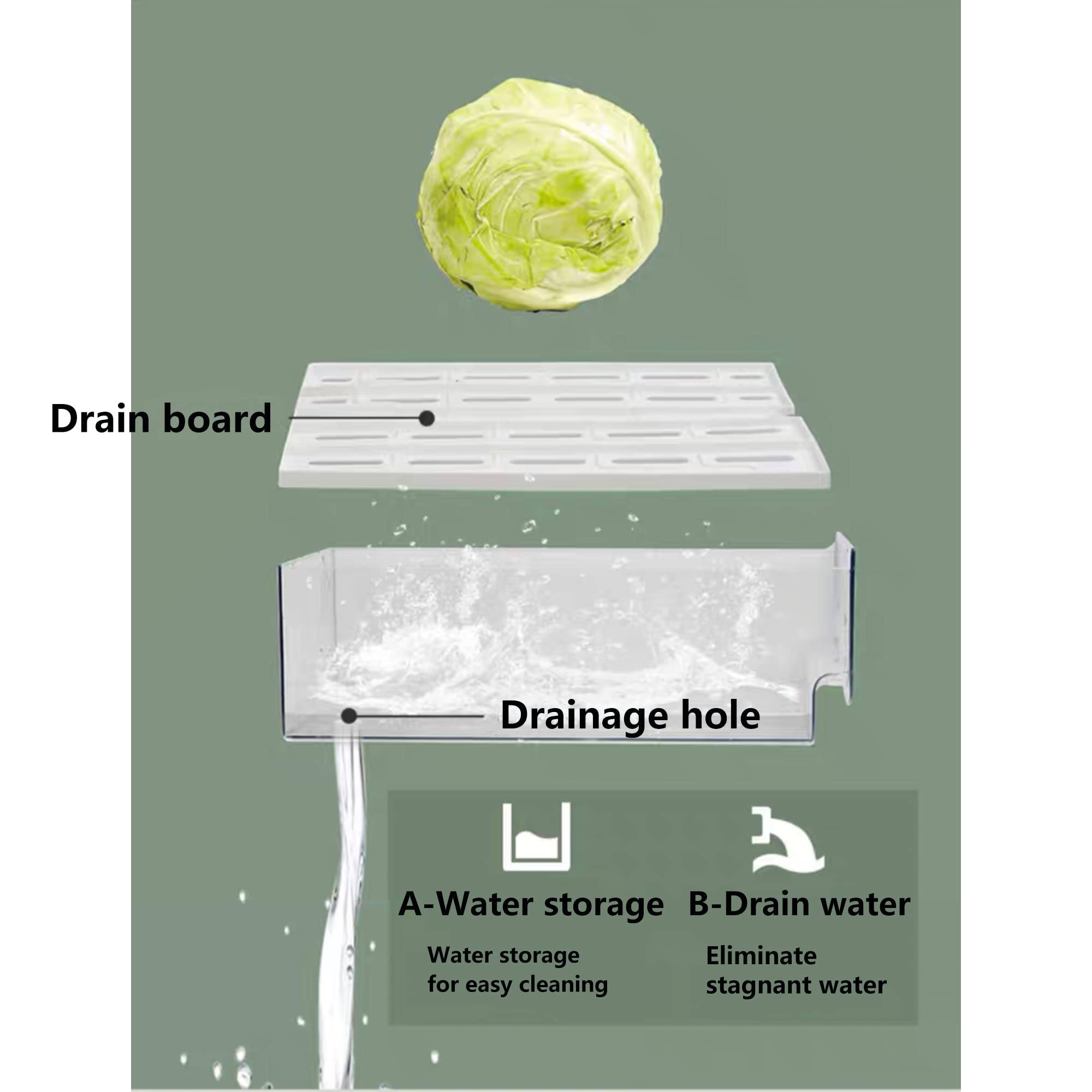 Diskary large-capacity two-bin set holds vegetables and fruits efficiently