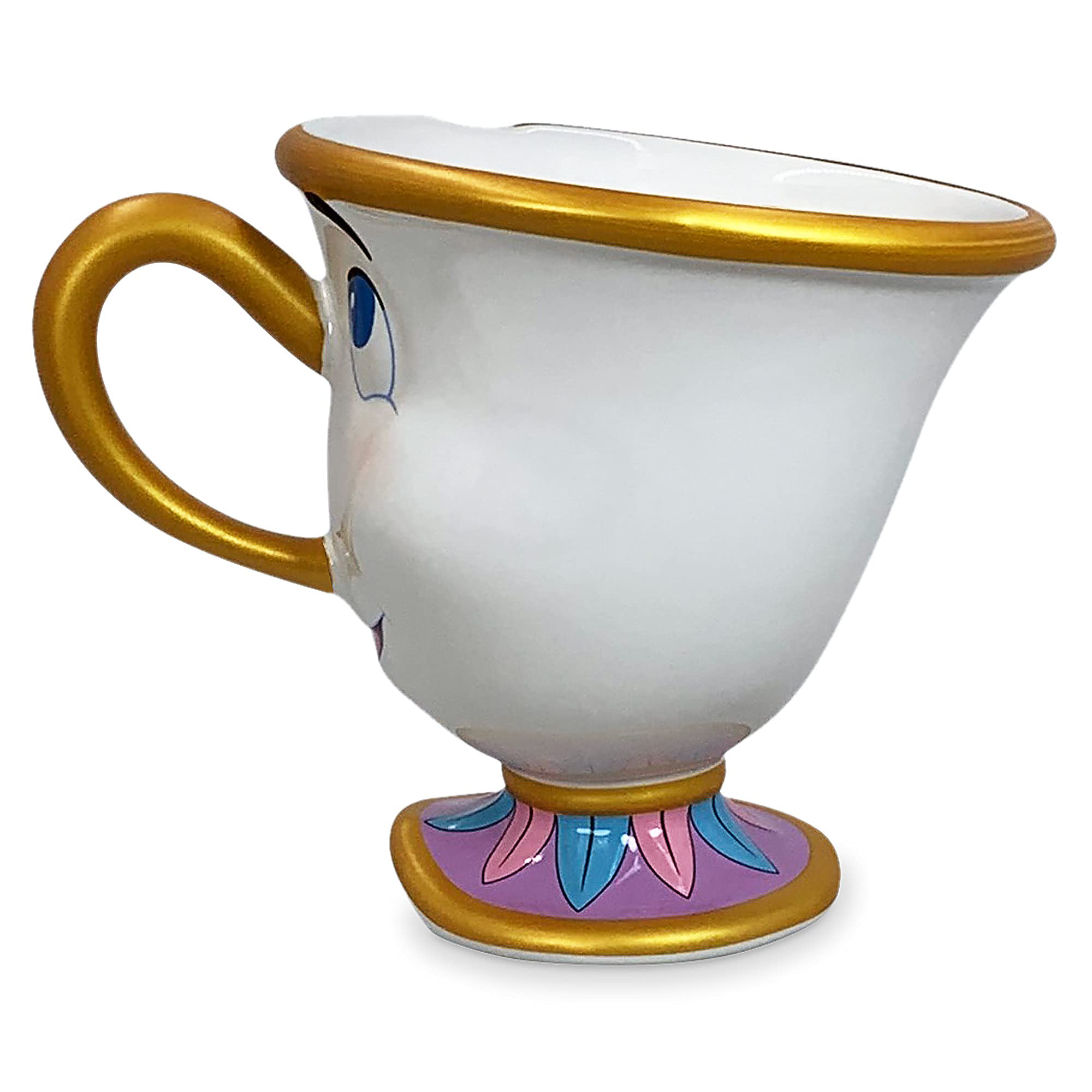 Disney Chip Mug ceramic handle measures five inches for comfortable grip.