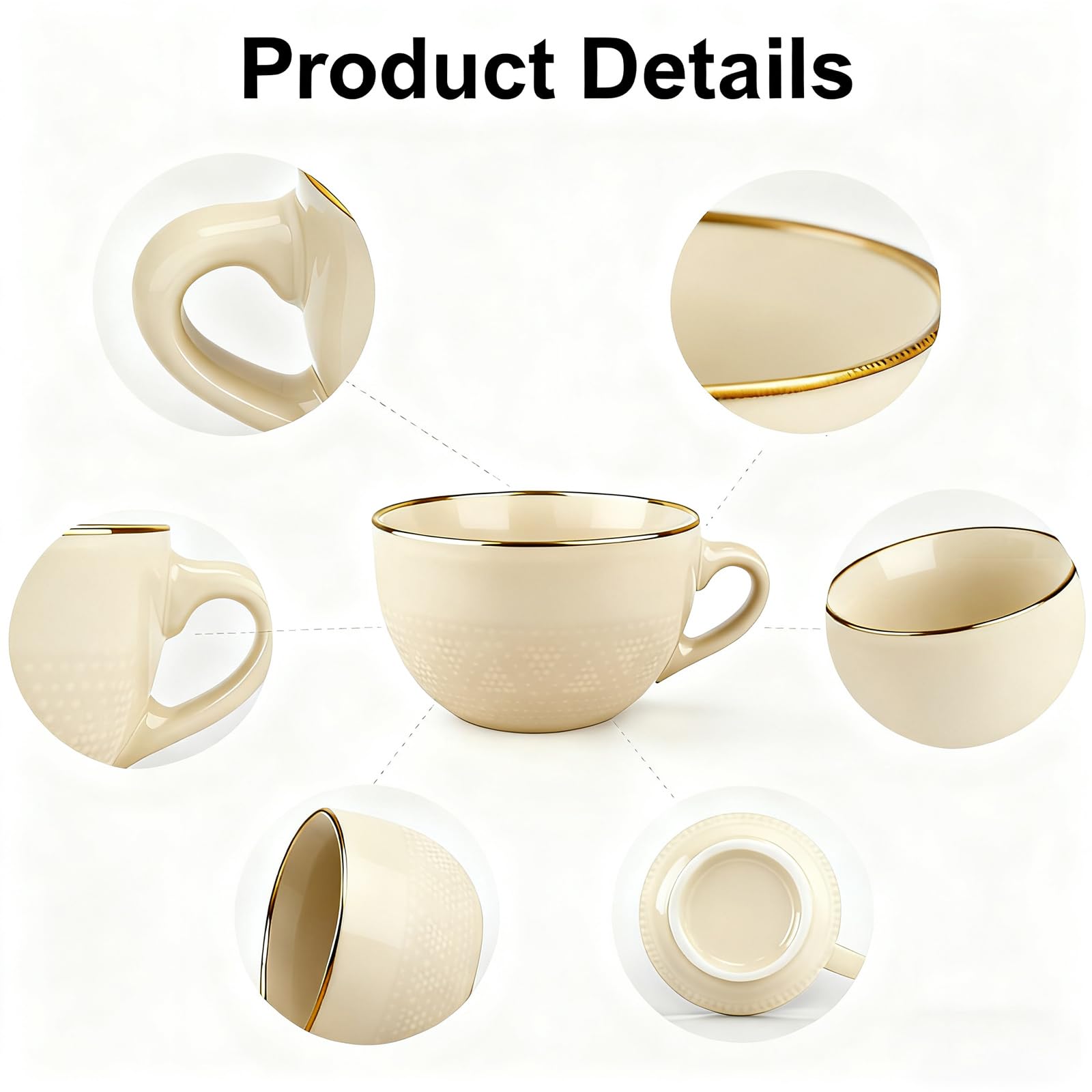 Disoza oversized mug for coffee, tea, or cereal, daily-use ready.