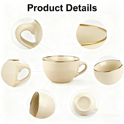 Disoza oversized mug for coffee, tea, or cereal, daily-use ready.