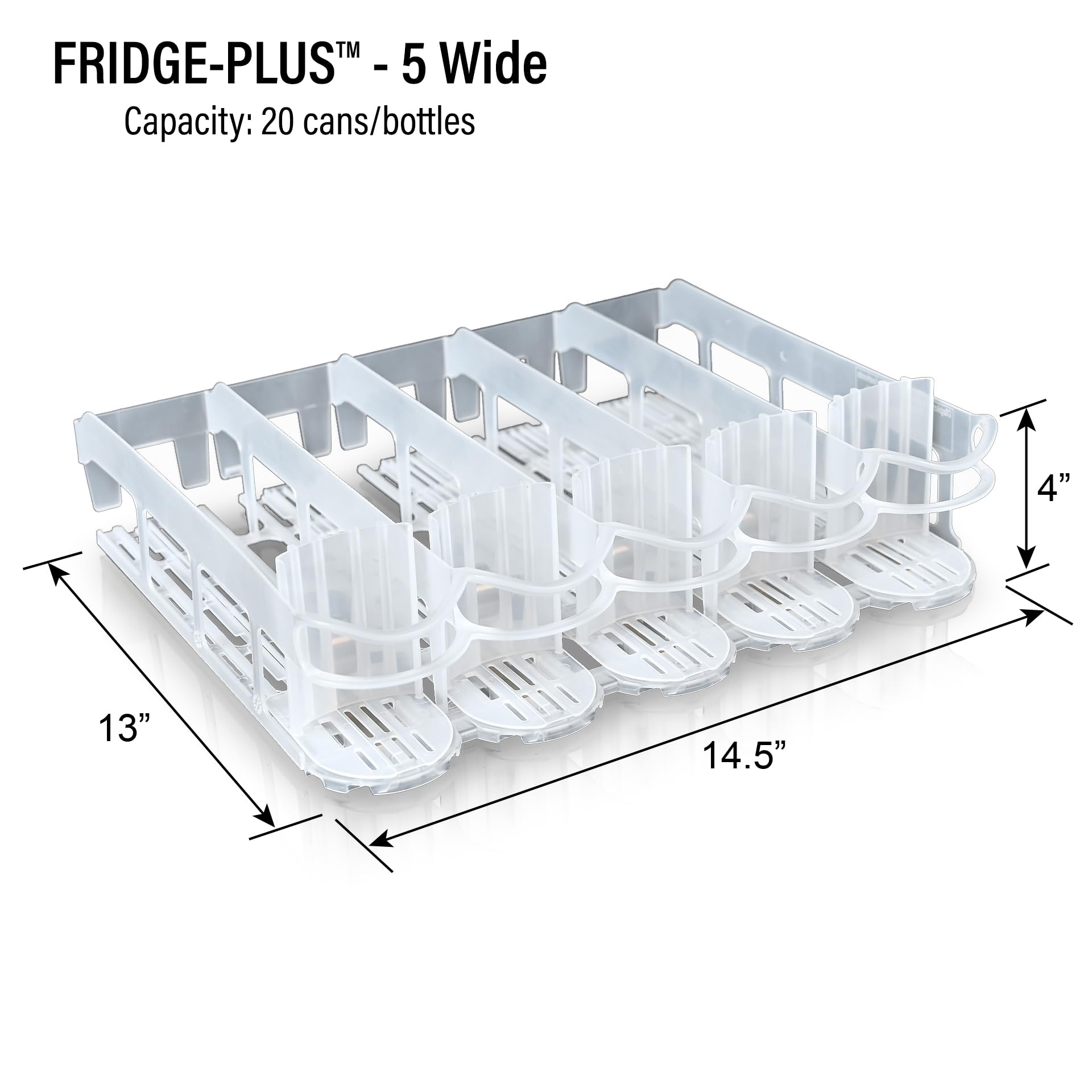 Display Technologies Fridge-Plus back view showing compact storage rack