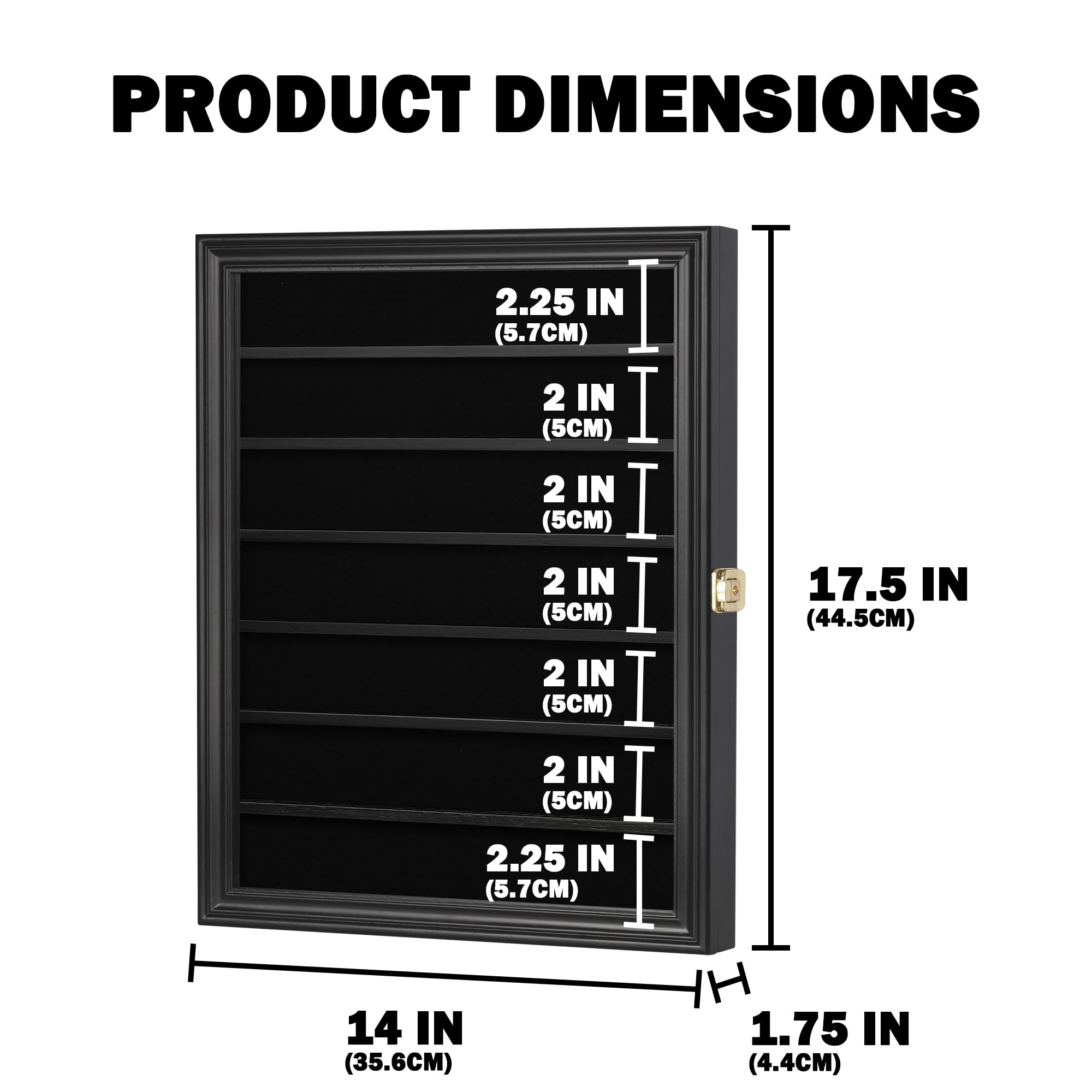 DisplayGifts gold-plated anti-theft lock adds security and peace of mind.