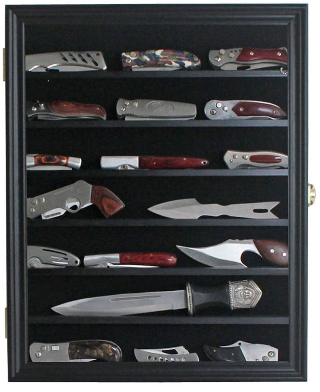 DisplayGifts wall-mount knife display case keeps your collection organized.