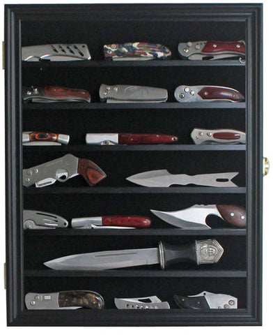 DisplayGifts wall-mount knife display case keeps your collection organized.
