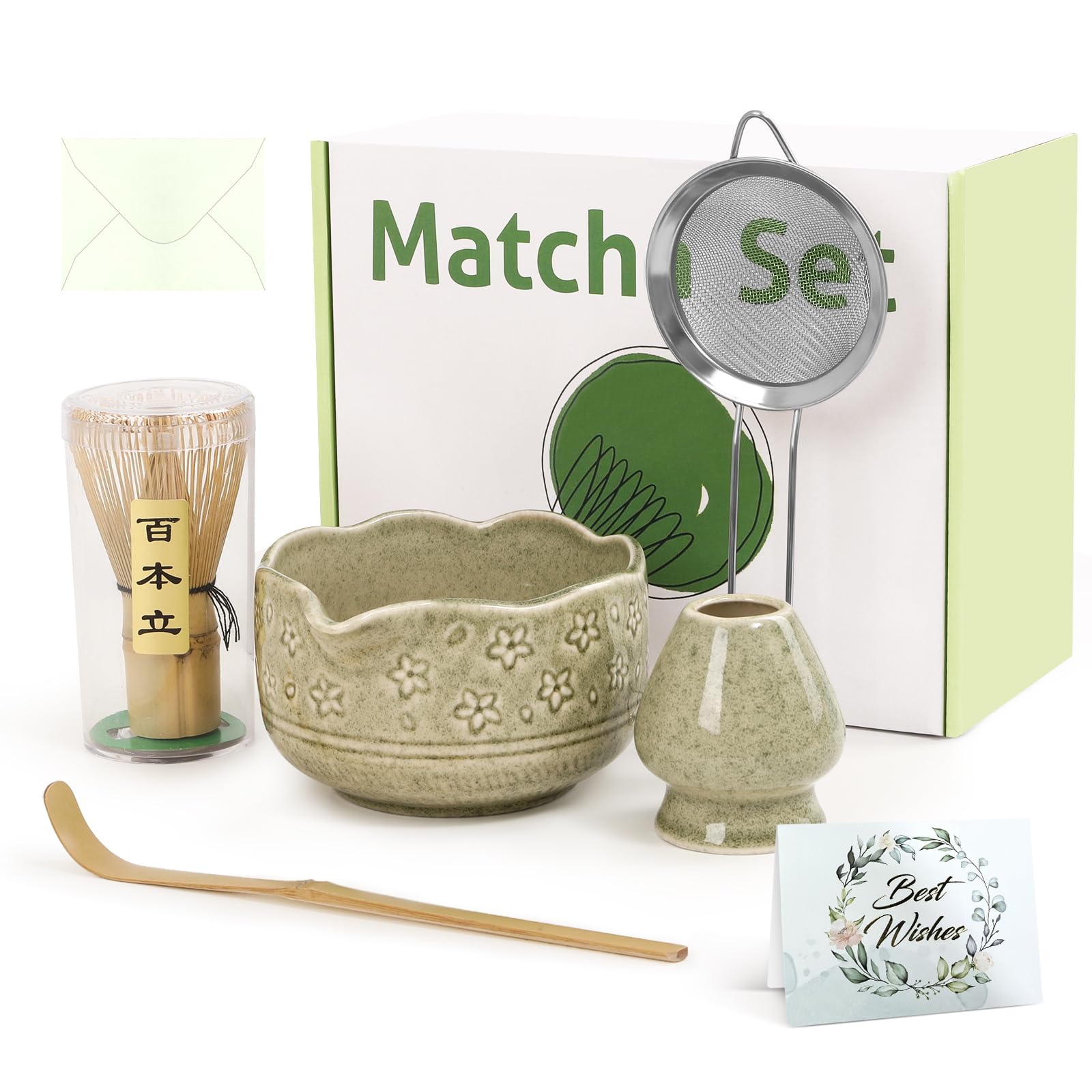 DITHIN premium matcha whisk set in a gift box, ideal for Valentine gifting.