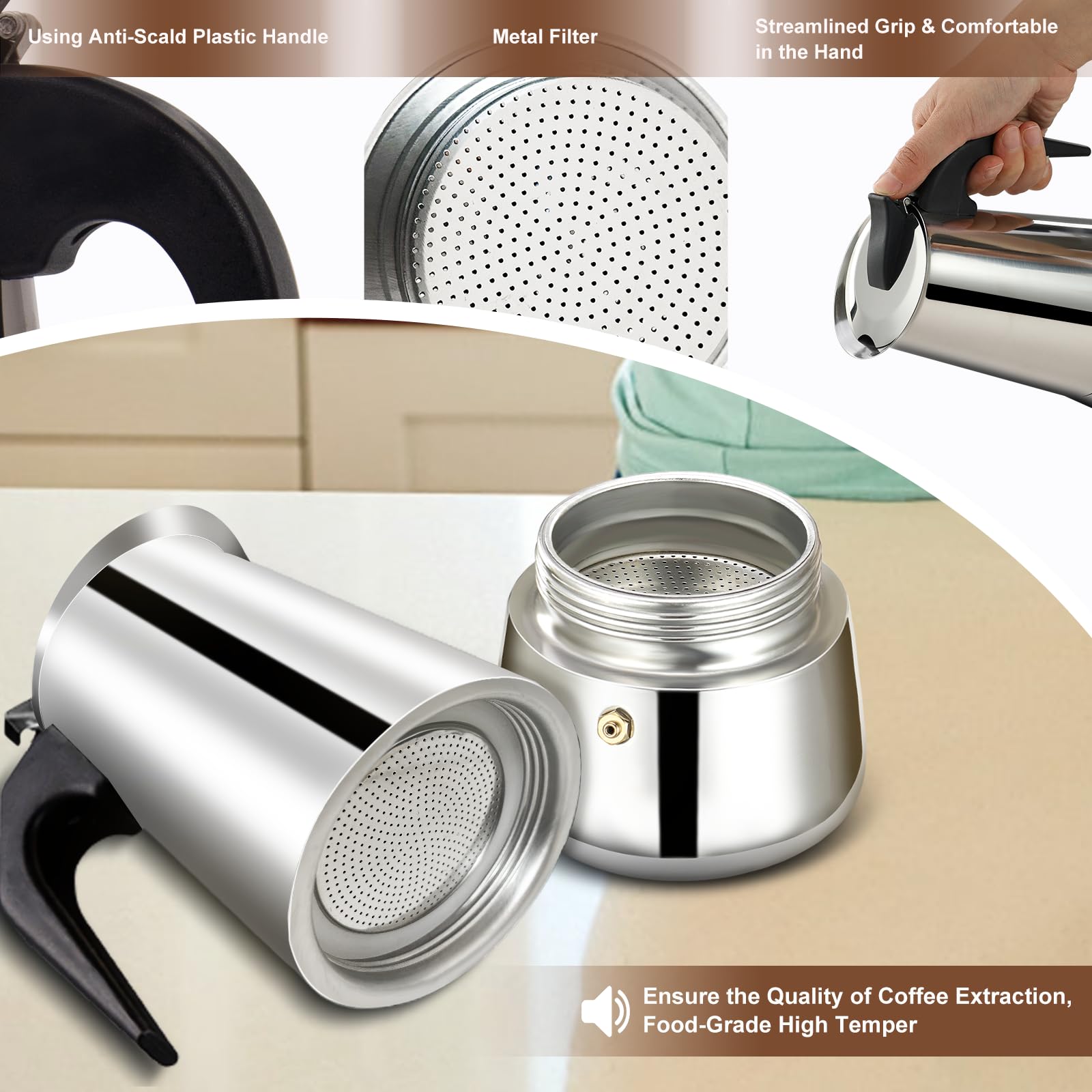 DITOSH elegant kitchen coffee pot adds a refined touch to home brewing.
