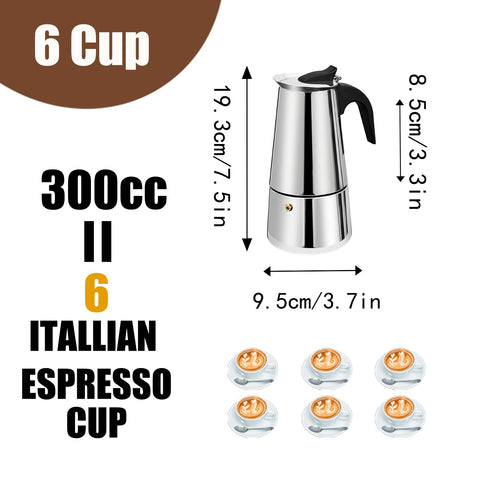 DITOSH moka pot features a safety valve for secure, steady extraction.