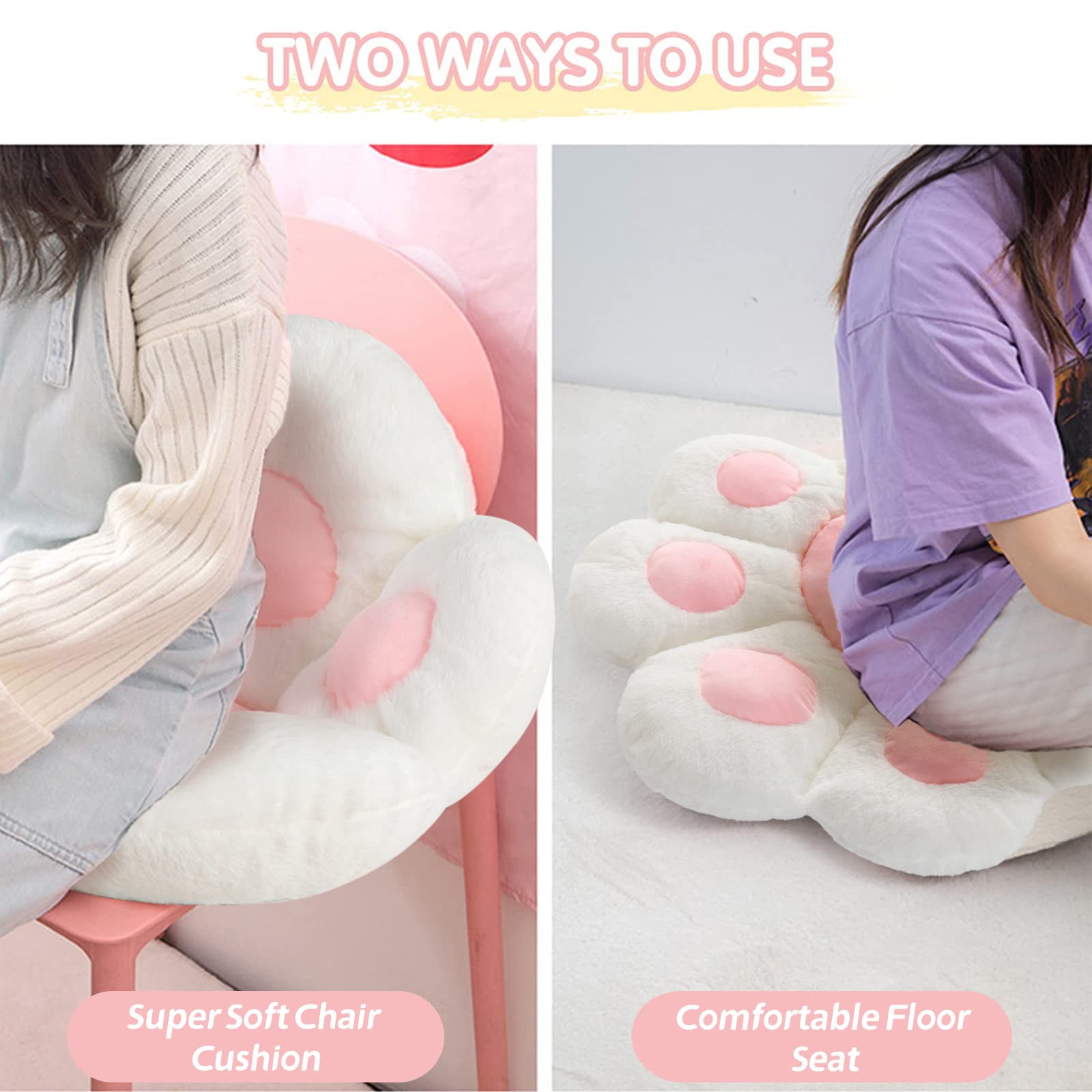 Ditucu cushion used as a floor mat for versatile seating options.
