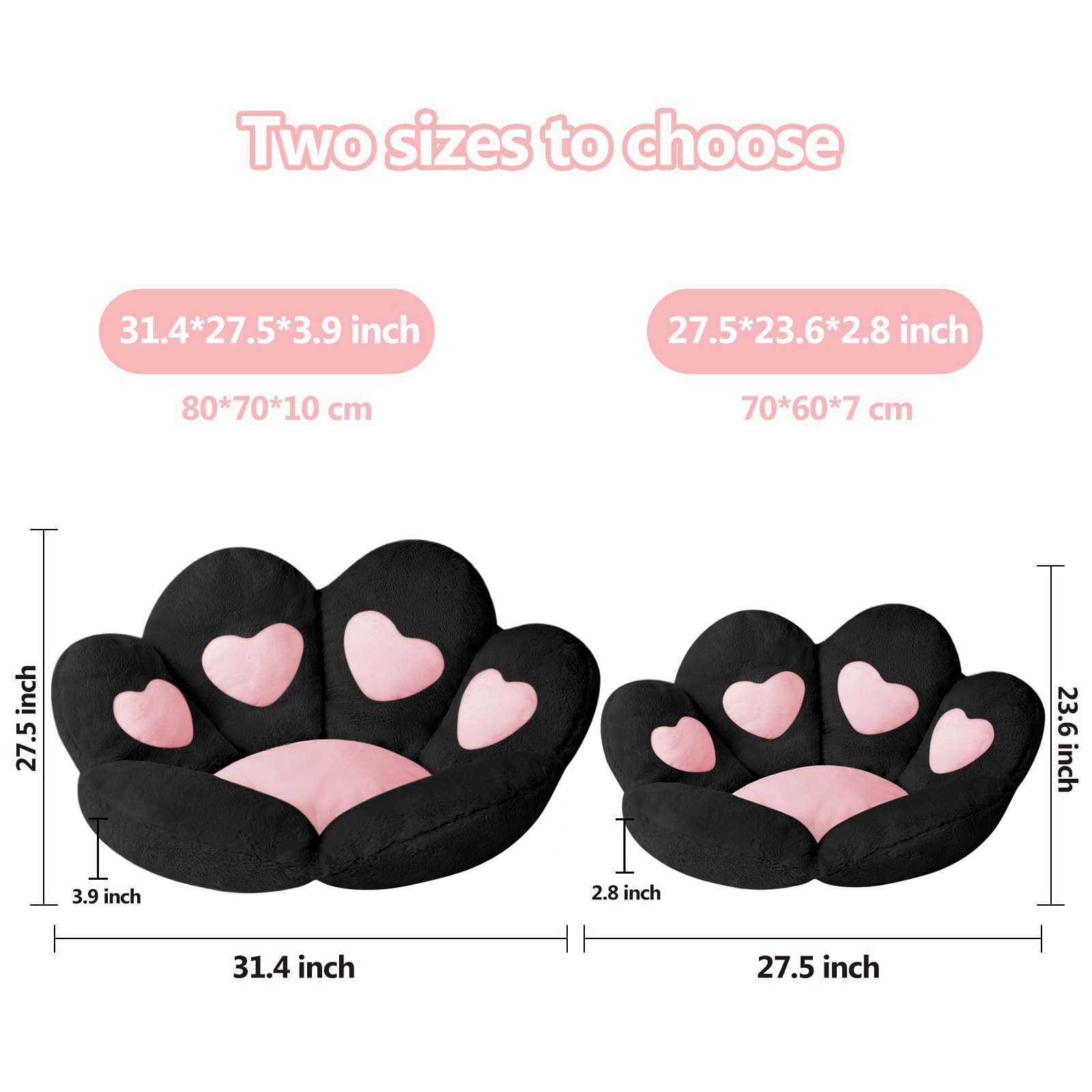 Ditucu cat paw cushion kawaii design enhances room decor and warmth