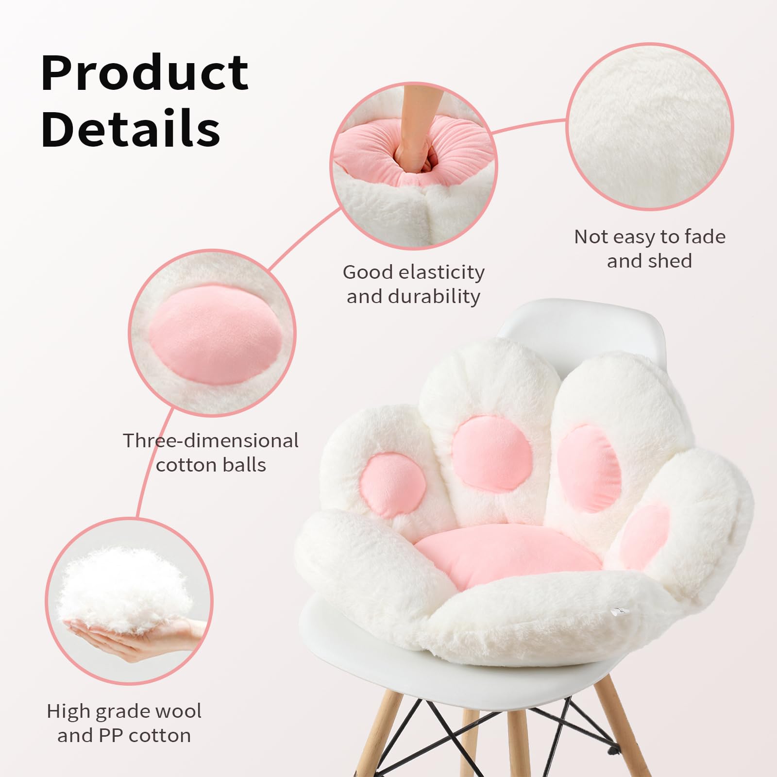 Ditucu small cushion 70 by 60 cm fits compact chairs and desks.